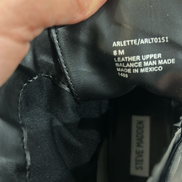 NWOT STEVE MADDEN Arlette Triple Buckle Black Leather Moto Boot Size 8 - Picture 9 of 17